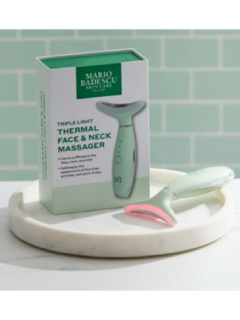 Mario Badescu Triple Light Beauty Stimulation Thermal Face & Neck Massager NEW